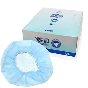 오픈메디칼유한킴벌리 일회용 간호사용캡 블루 100매 간호사 위생캡 모자