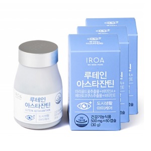 오픈메디칼이로아 루테인 아스타잔틴 (500mg x 60캡슐) 3병 - 눈건강 영양제