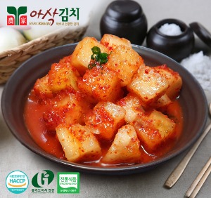 오픈메디칼농가식품 아삭 깍두기 김치 3kg 국내산재료100%
