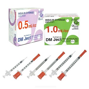 오픈메디칼신창 DM Ject 인슐린 주사기 0.5cc 1cc100개 멸균 혈당관리