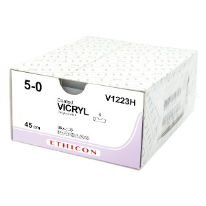 오픈메디칼에치콘 바이크릴 봉합사 V1223H (5/0) 45cm 36개입