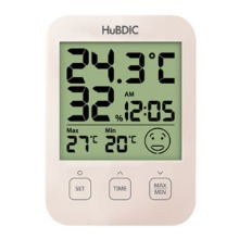 오픈메디칼휴비딕 디지털 온습도계 HT-7 베이지 (시계아이콘표시) - 온도 습도측정