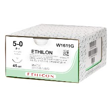 오픈메디칼에치콘 봉합사 나일론 에치론 ETHILON W1611G (5/0 11mm 3/8c cut 45cm 12p블랙)