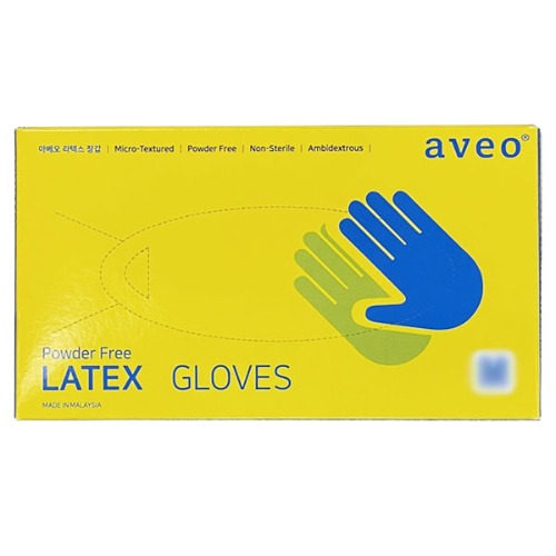 오픈메디칼(특가) 아베오(aveo) 진료용 비멸균 라텍스글러브 100매 - 의료용 라텍스장갑