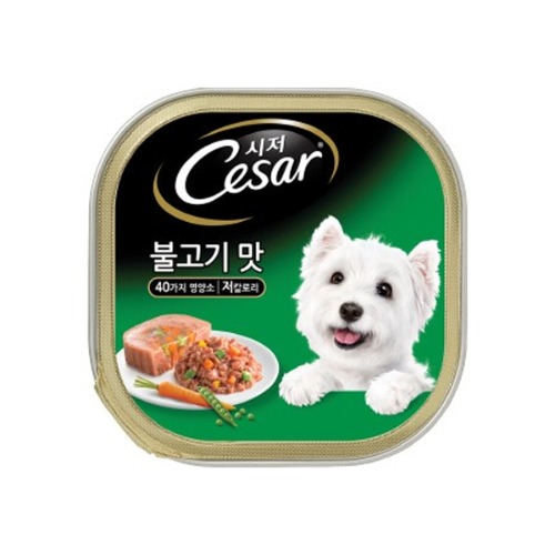 오픈메디칼시저 불고기100g 강아지 습식사료 애견 통조림 캔