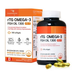 오픈메디칼파마젠 rTG 알티지 오메가3 1300+Vita E 180캡슐 - 영양제
