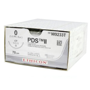 오픈메디칼에치콘 PDSII 봉합사 W9233T (1/0) 40mm Round 1/2 70cm 24개
