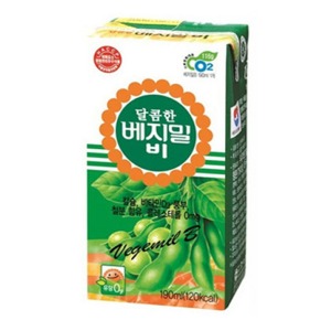오픈메디칼정식품 베지밀 B 달콤한맛 190ml x 72팩 두유