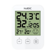오픈메디칼휴비딕 디지털 온습도계 HT-7 화이트 (시계아이콘표시) - 온도 습도측정
