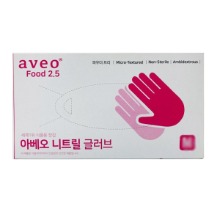 오픈메디칼아베오 Food2.5 식품용 니트릴 글러브 핑크 100매 위생 장갑