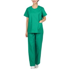 오픈메디칼금성 라운드넥 수술내의 여성용 초록색 상하의세트 KSO-007 병원 수술복 유니폼