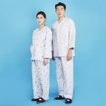 오픈메디칼금성 TC혼방 환자복 국화무늬핑크 남녀공용 KSP-018 병원복