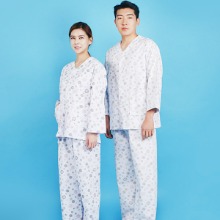 오픈메디칼금성 TC혼방 환자복 국화무늬밤색 남녀공용 KSP-017 병원복
